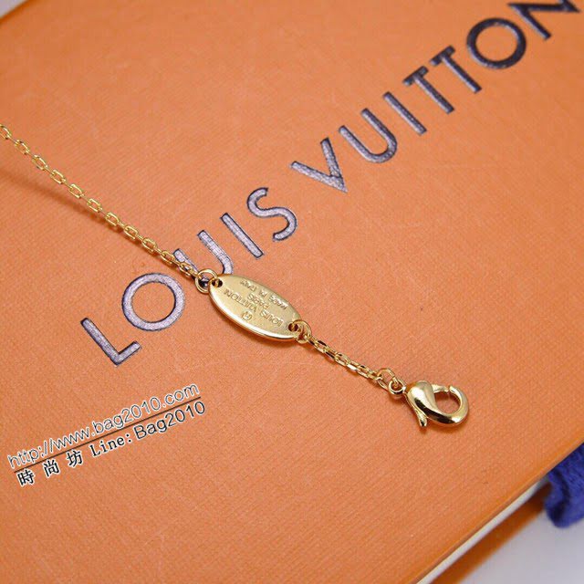 Louis Vuitton新款飾品 路易威登字母T項鏈 LV簡約字母金色可調節鎖骨鏈  zglv2217